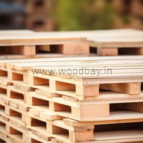 Wooden and plywood pallets for safe logistics and material handling